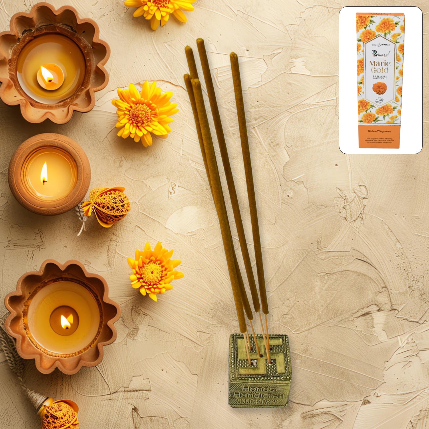 Marie Gold Premium Incense Stick Agarbatti For Home Office - Zidbik
