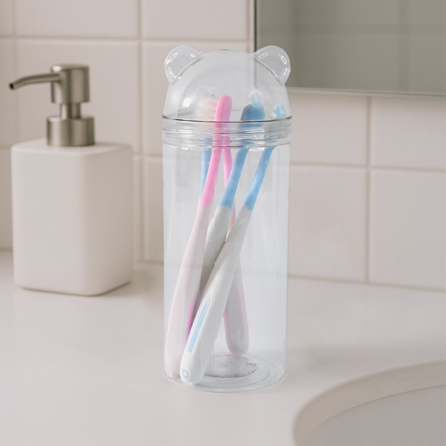 Multipurpose Travel-friendly Toothbrush Holder With 4 Soft Bristle Toothbrushes - Zidbik