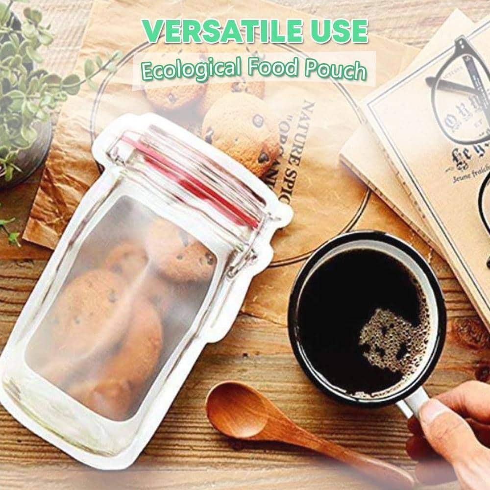 0855 Plastics Transparent Jar Shaped Stand-up Pouch With Zipper - Zidbik
