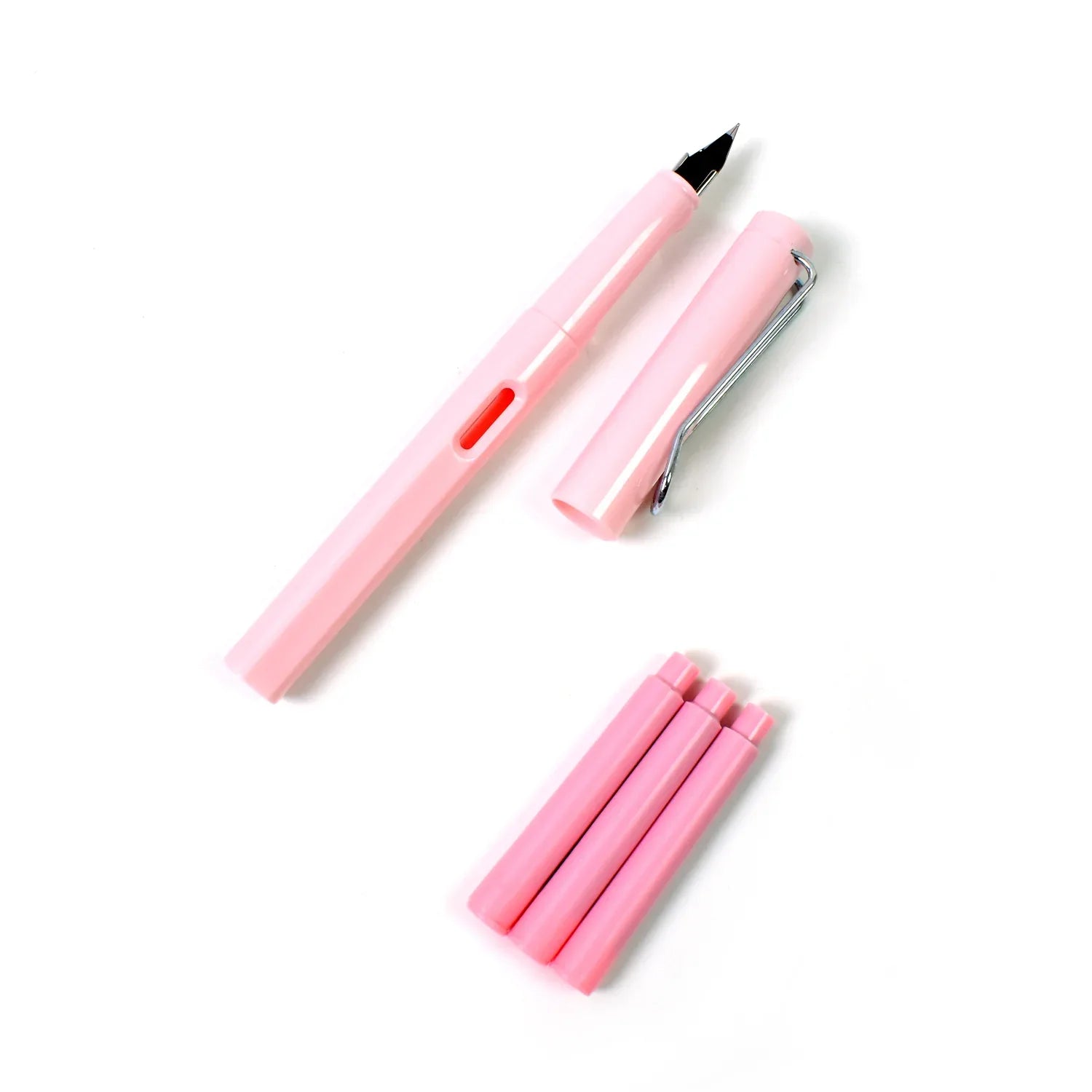 Fountain Blue Pen With 3 Refills (1 Set) - Zidbik