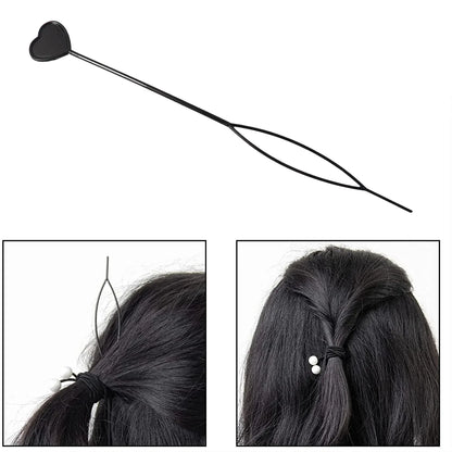 Heart-shaped Hairpin Set (2 Pcs) - Zidbik