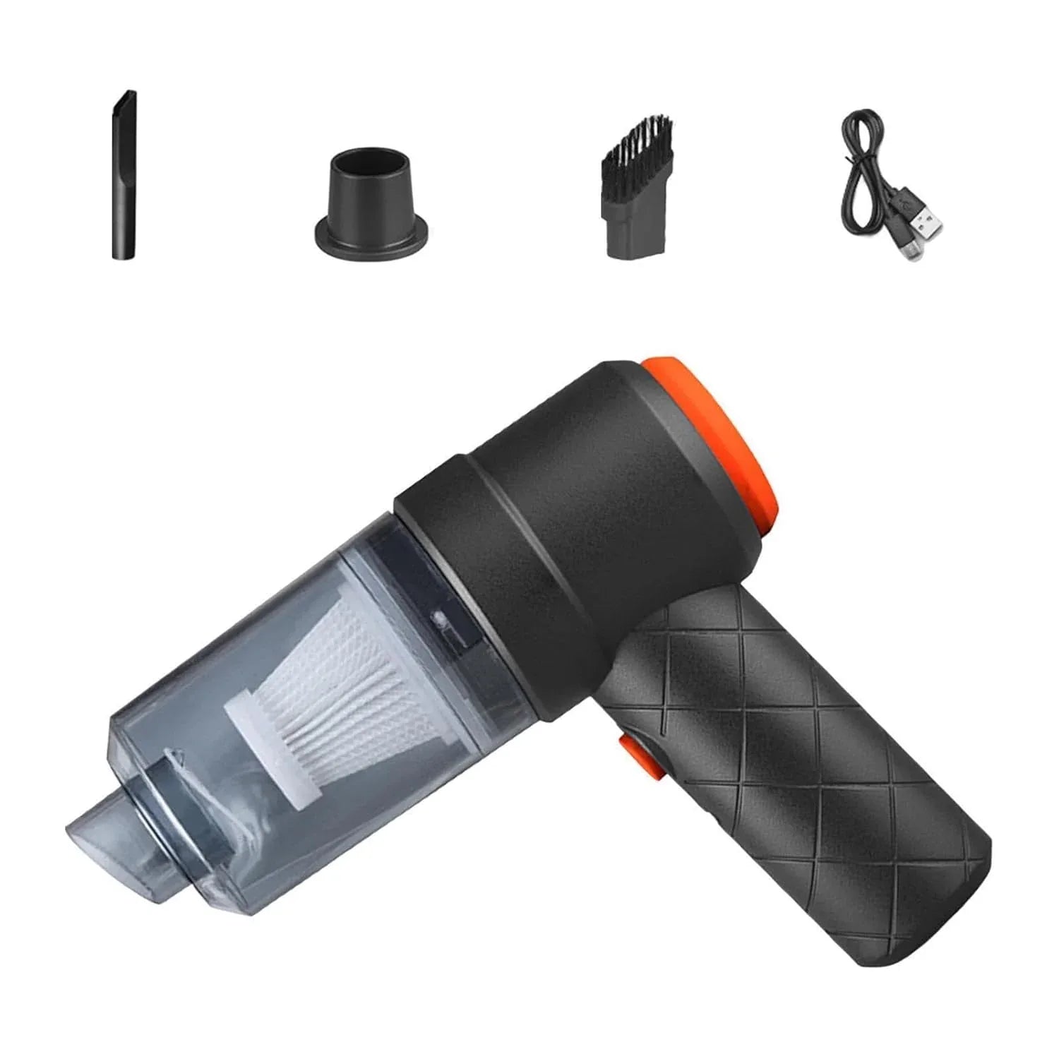 0390 Vacuum Cleaner Dust Collection 2 In 1 Car Vacuum Cleaner High-power Handheld Wireless Vacuum Cleaner Home Car Dual-use Portable Usb Rechargeable Mini Car Vacuum For Vehicle Home And Office - Zidbik