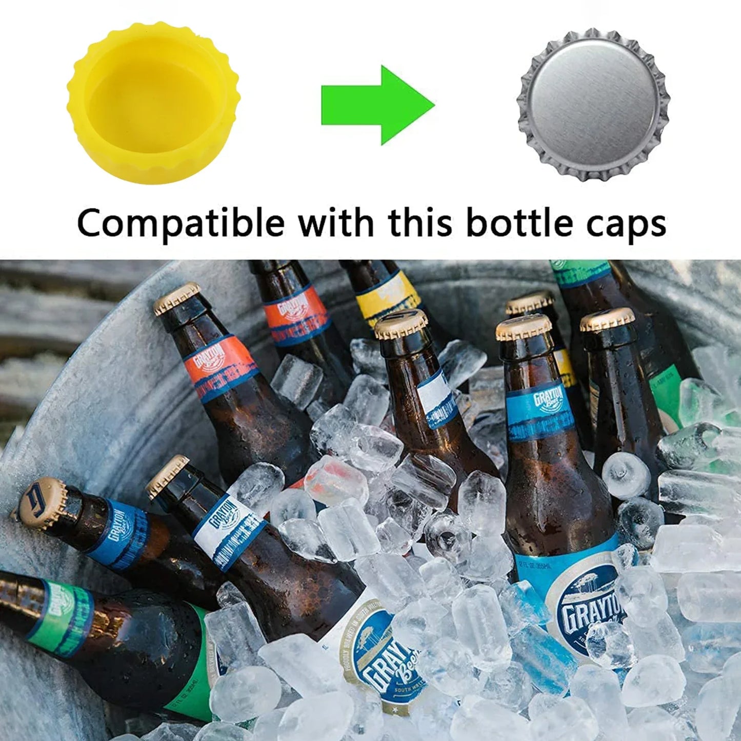 Reusable Silicone Bottle Cap Cover - (1 Pc) - Zidbik