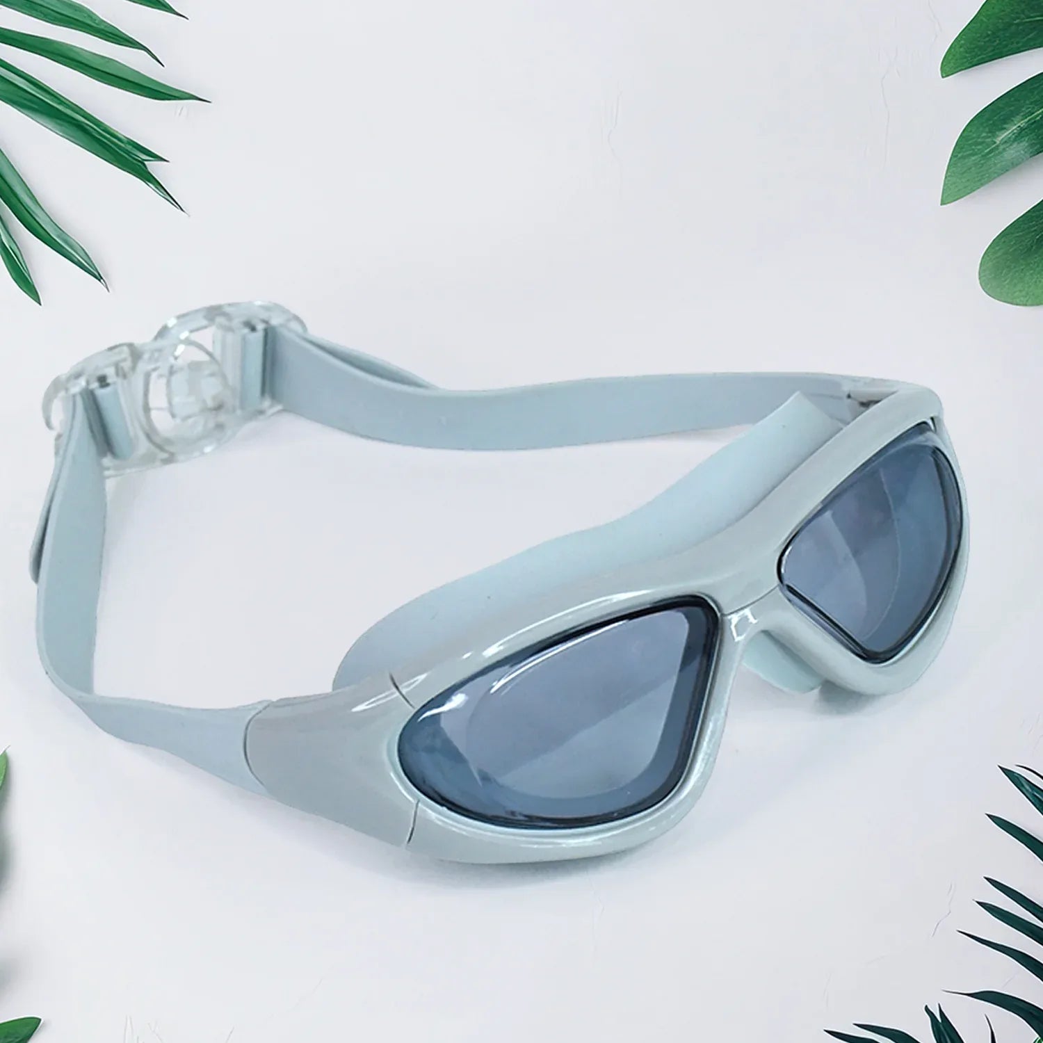Premium Wide Vision Swimming Goggles With Protective Hard Case (1 Pc) - Zidbik