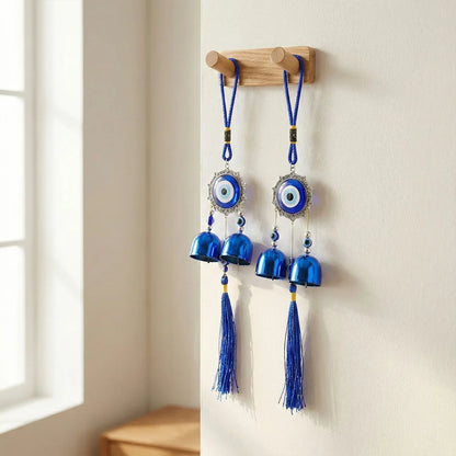 Decorative Evil Eye Hanging Wind Chime Set (2 Pc Set) - Zidbik