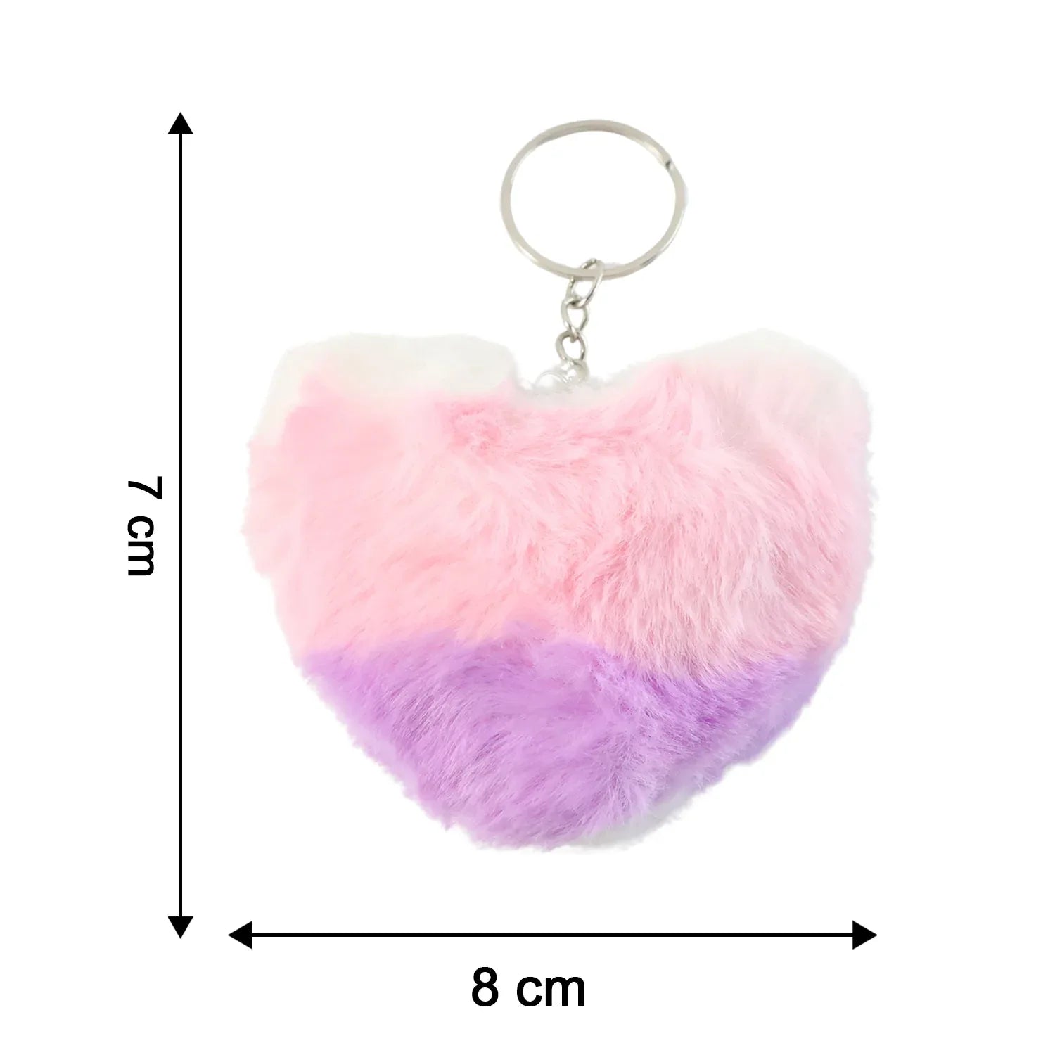 Soft Plush Cute Heart Keychain - 1 Pc - Zidbik