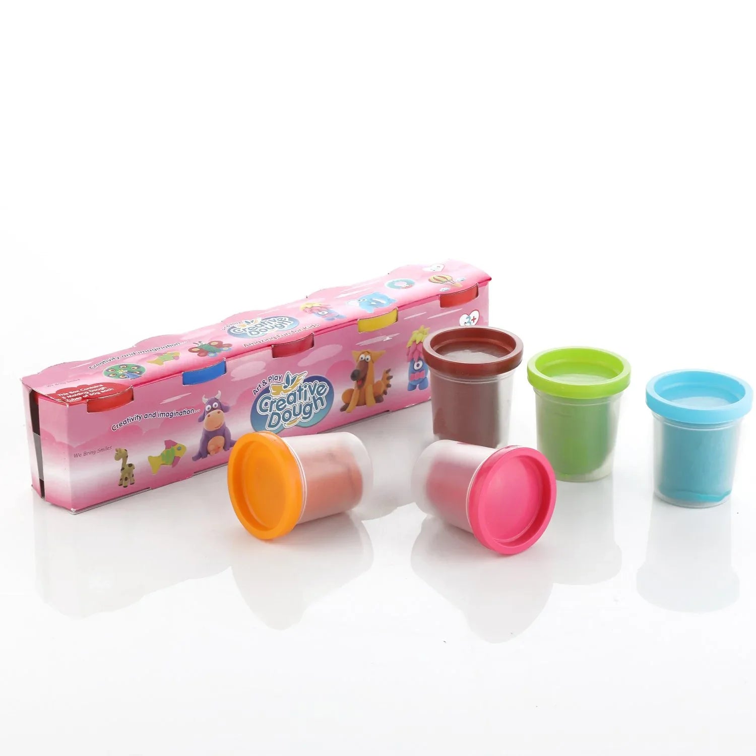 1916 Non-toxic Creative 100 Dough Clay 5 Different Colors (Pack Of 5 Pcs) - Zidbik