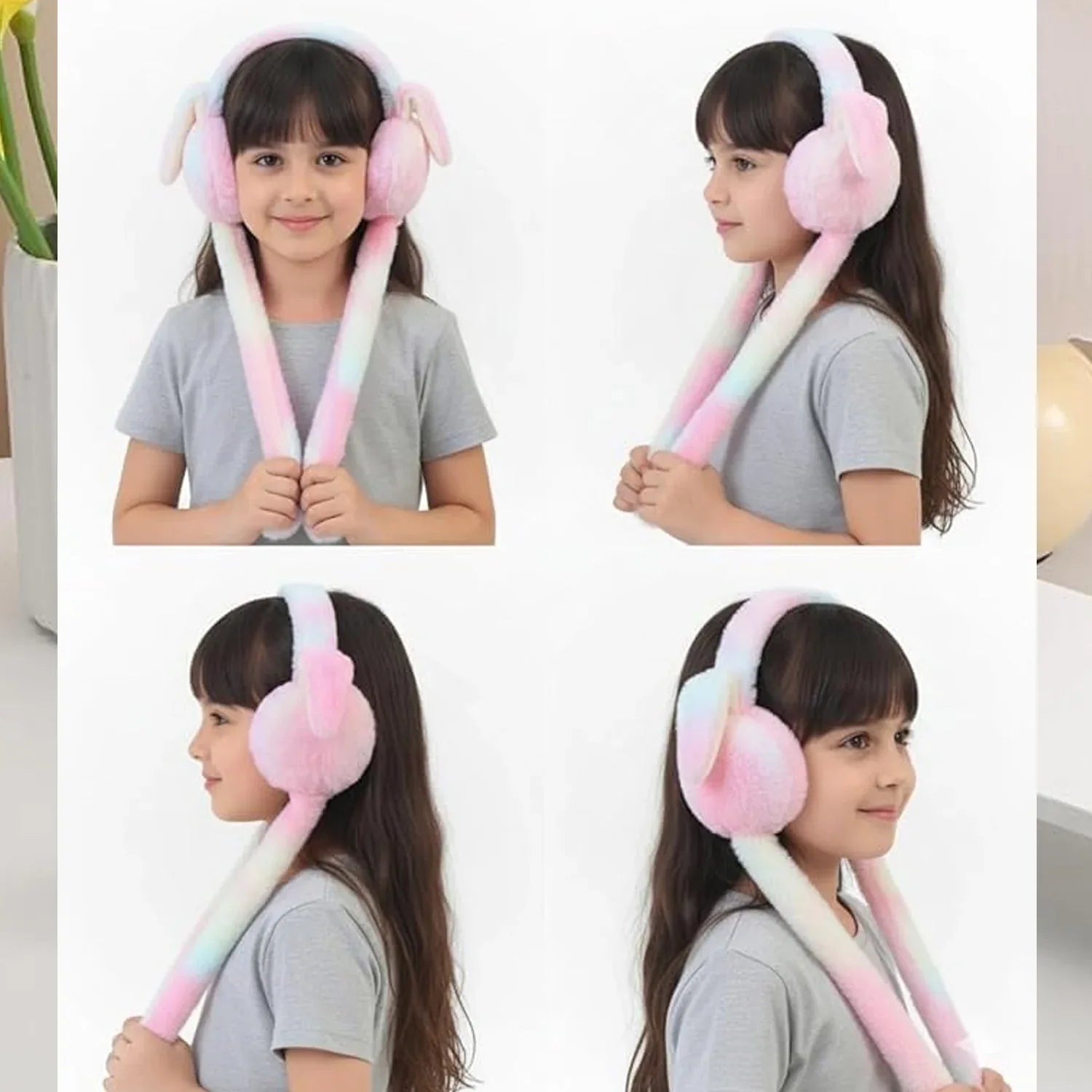 Soft Plush Winter Earmuffs For Kids (1 Pc) - Zidbik