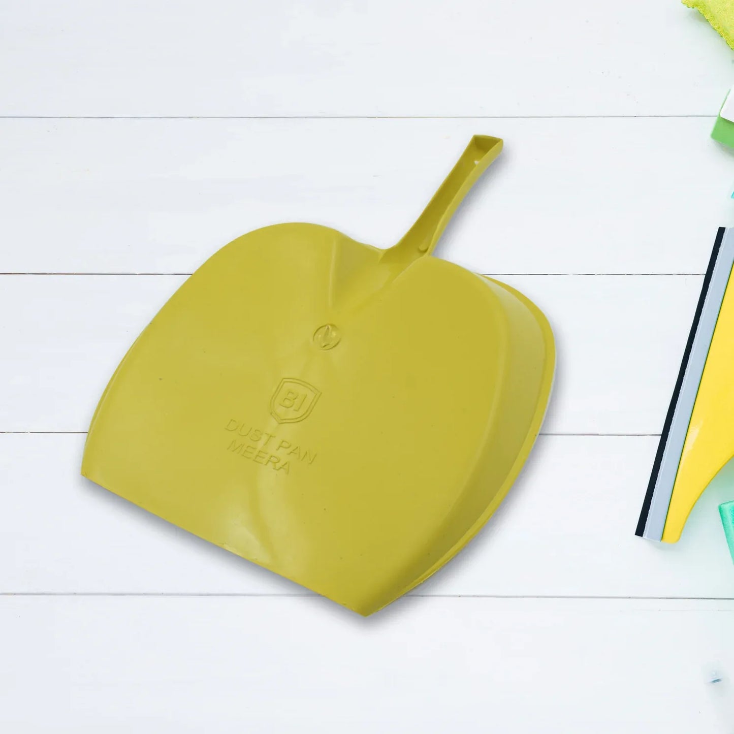 8732 Dustpan With Long Handle Dust Collection Dust Pan Tray For Kitchen Home Office Bathroom Etc (1 Pc Multicolor ) - Zidbik