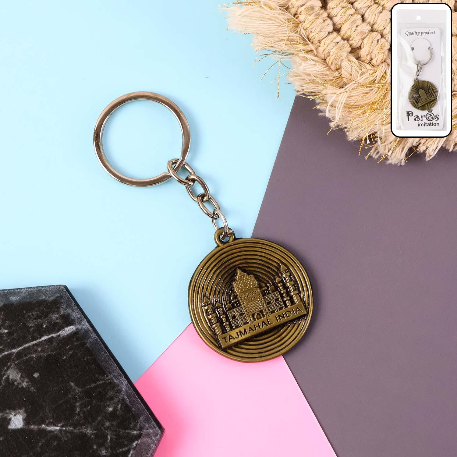 Premium Taj Mahal India Souvenir Keychain (1 Pc) - Zidbik