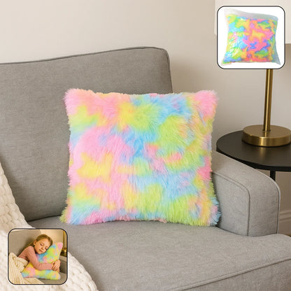Soft Plush Multicolor Rainbow Cushion Pillow (1 Pc) - Zidbik