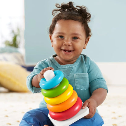 8016 Plastic Baby Kids Teddy Stacking Ring Jumbo Stack Up Educational Toy 7pc - Zidbik