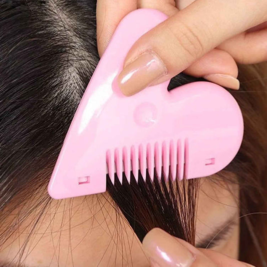 0361 Heart Shape Plastic Hair Cutting Scissors For Baby Girls Lightweight Portable Hair Thinning Doubleedge Stainless Steel Convenient For Hair Cutting For Hair Thinning (1 Pc ) - Zidbik