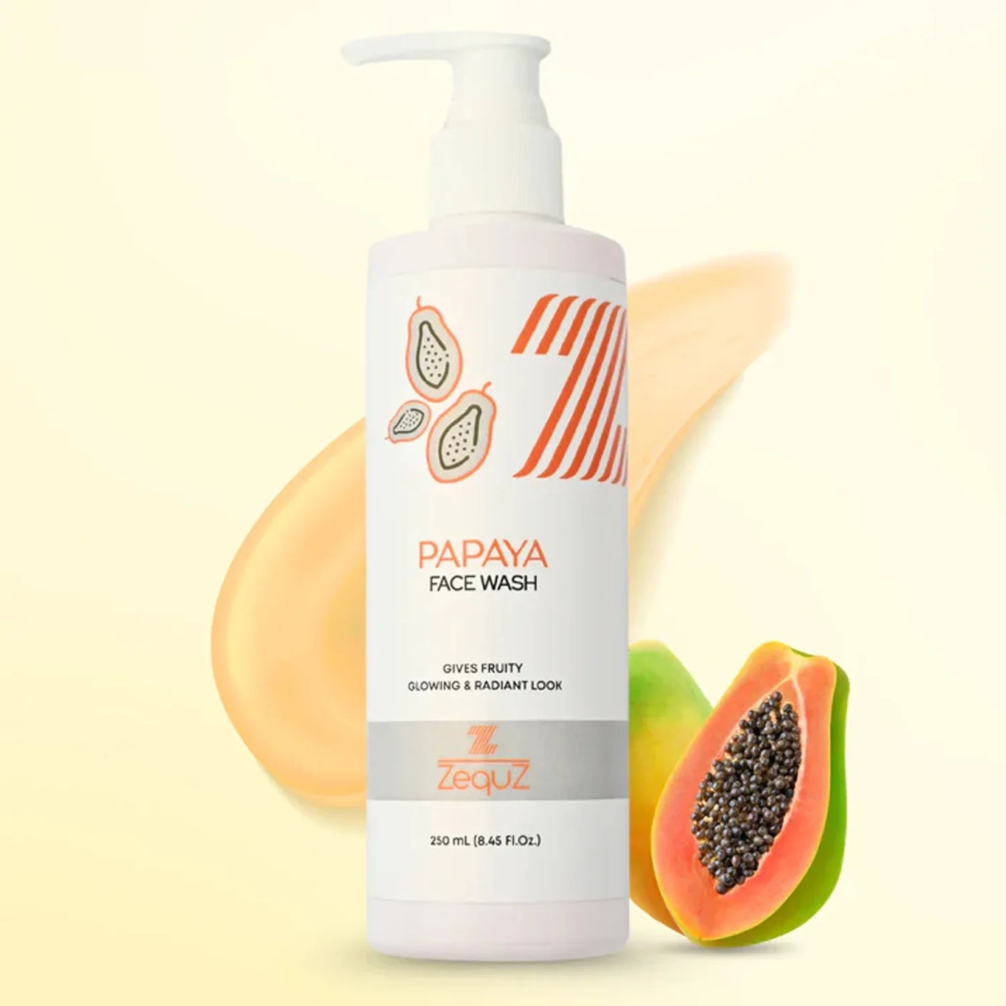 Zequz Papaya Face Wash - (1 Pc 250 Ml) - Zidbik