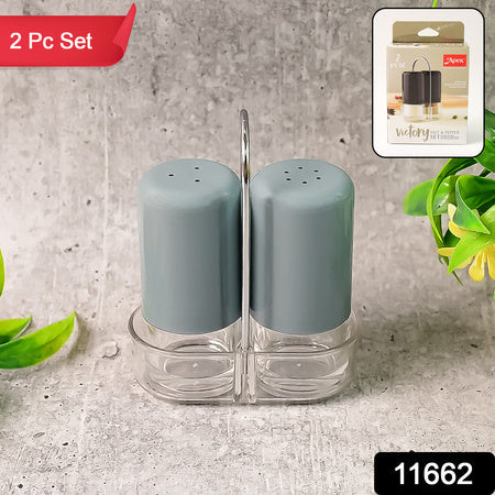 Apex Victory Salt  Pepper Dispenser Set  2 Pcs Acrylic Seasoning Shaker - Zidbik