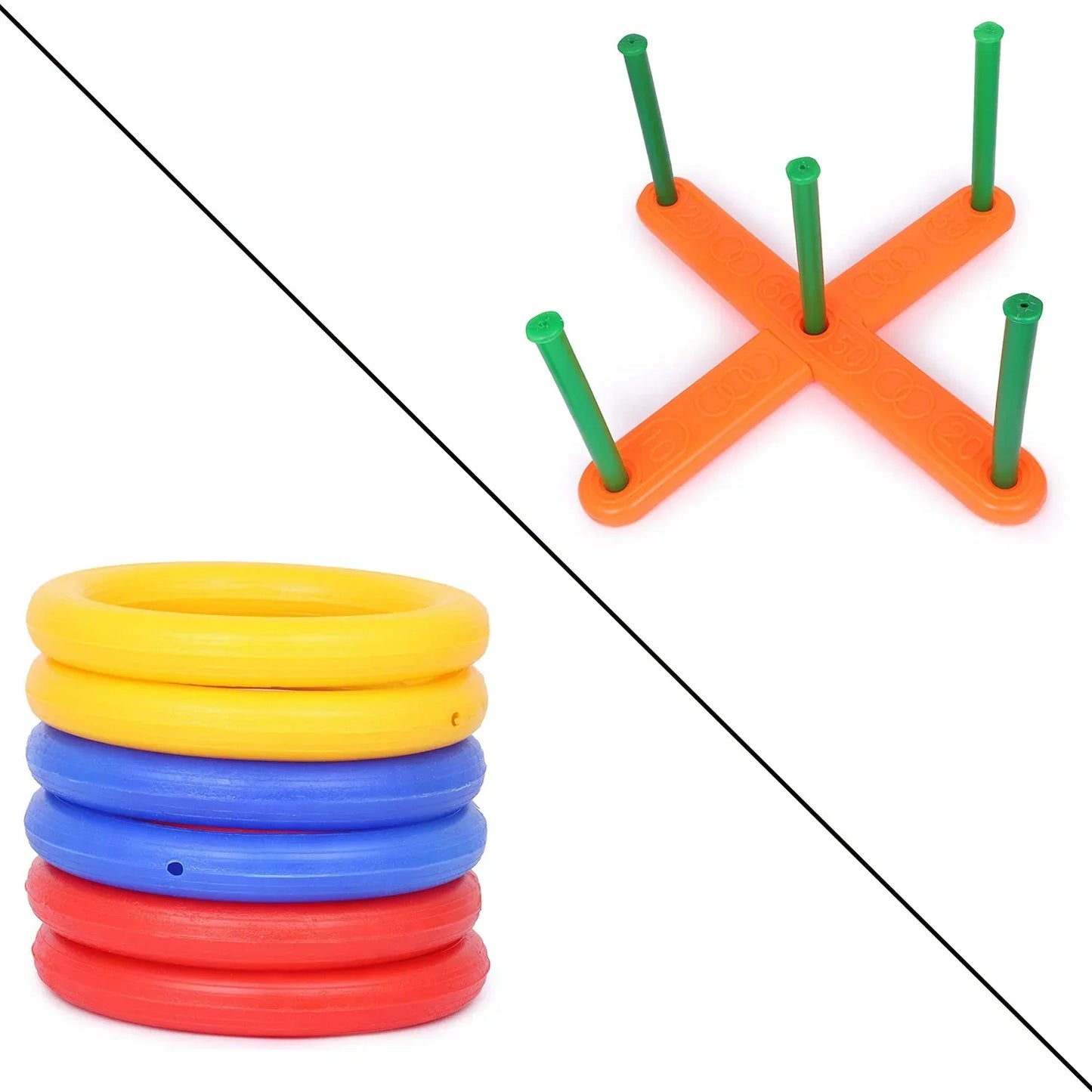 8078 13 Pc Ring Toss Game Widely Used By Childrens And Kids For Playing And Enjoying Purposes And All In All Kinds Of Household And Official Places Etc. - Zidbik