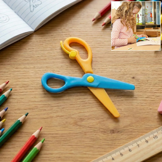 Child-safe Plastic Safety Scissors For Kids (1 Pc) - Zidbik