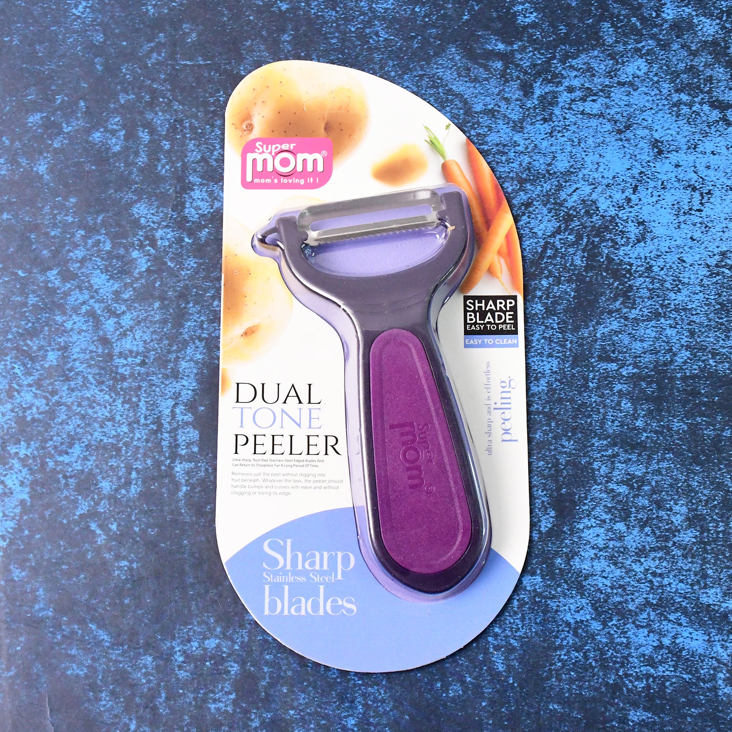 Supermom Dual Tone Peeler With Ultra Sharp Stainless Steel Blade (1 Pc) - Zidbik