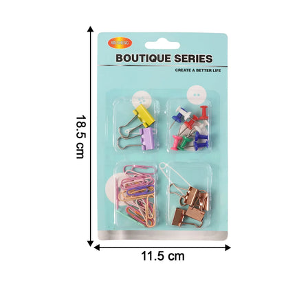 Office Stationery Clips And Pins Combo 1 Set - Zidbik