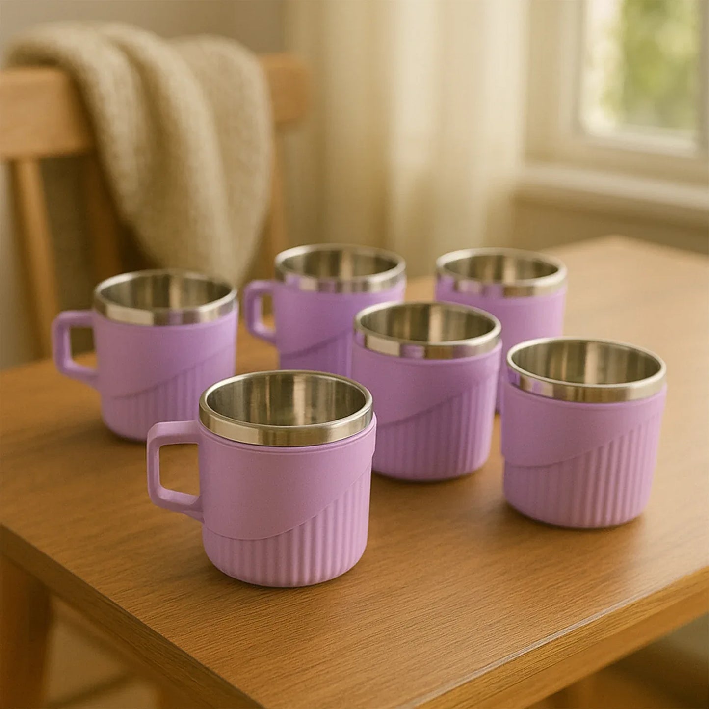 Apex Sturdy Tea Coffee Cup - (6 Pc Set) - Zidbik