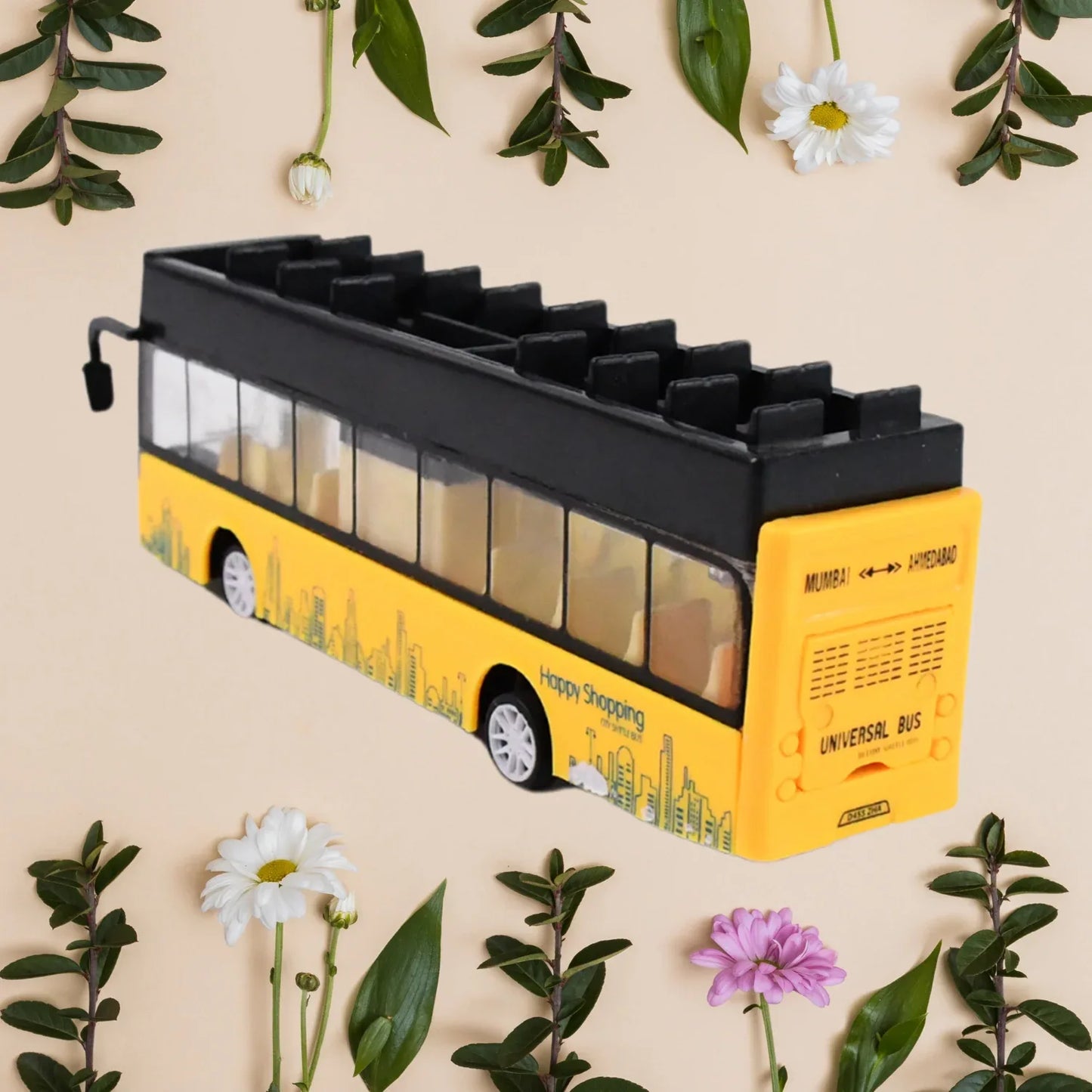 Die-cast Alloy London Long Bus Double Decker Sightseeing Bus - Zidbik