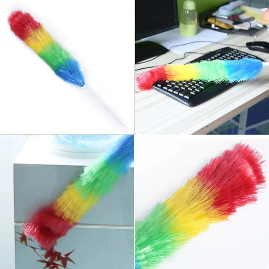 6321 Colorful Feather Duster Microfiber Duster For Cleaning Dusting Stick Dusting Brush - Zidbik