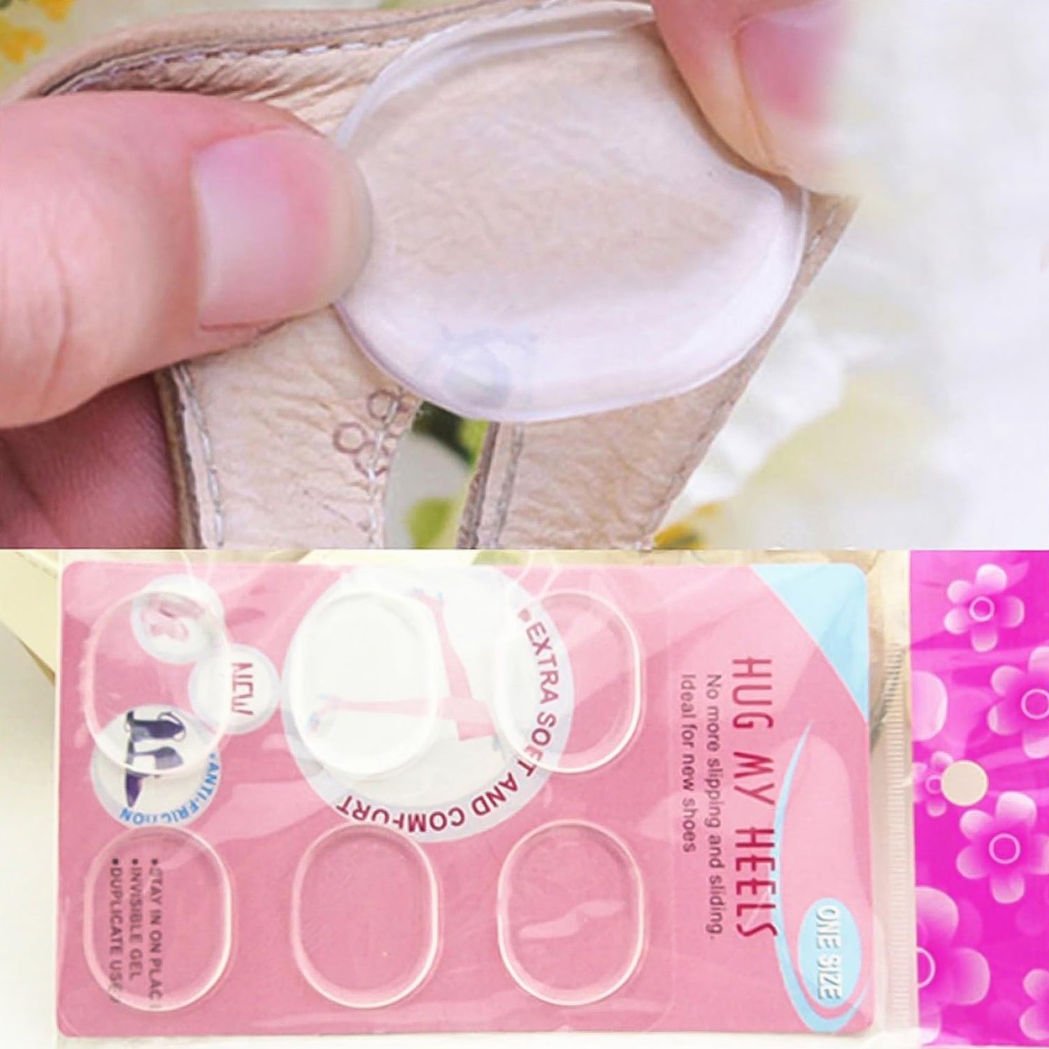 Silicone Shoe Insoles Pads Mat Silicone Heel Pads (1 Pair) - Zidbik