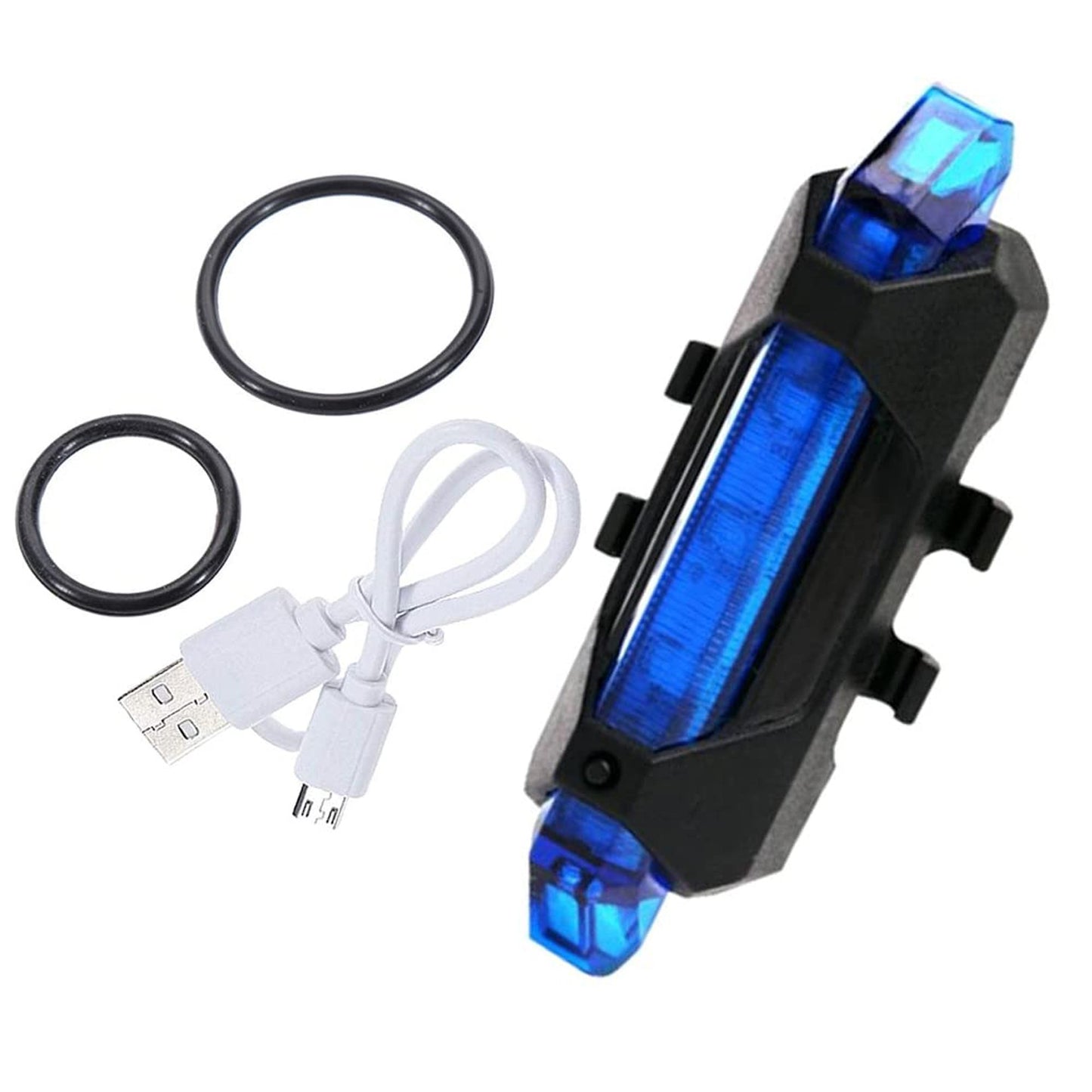 1617 Rechargeable Bicycle Front Waterproof Led Light (Blue) - Zidbik