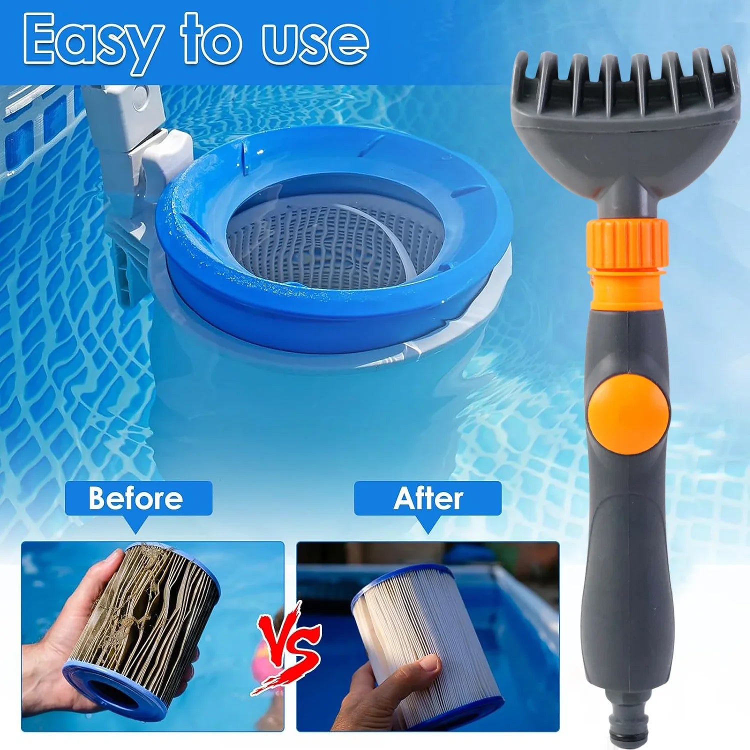 High-pressure Pool Filter Cartridge Cleaner Nozzle (1 Pc) - Zidbik