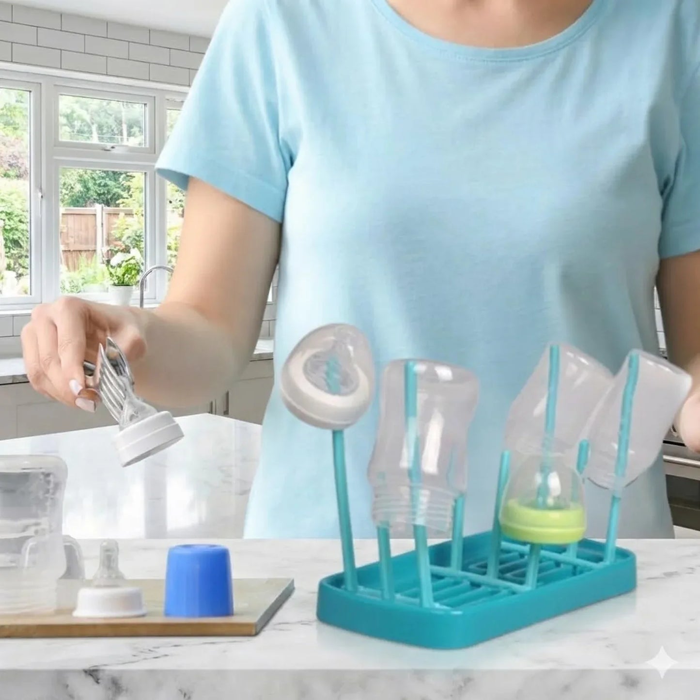 Baby Feeding Bottle Drying Rack (1 Pc Set) - Zidbik