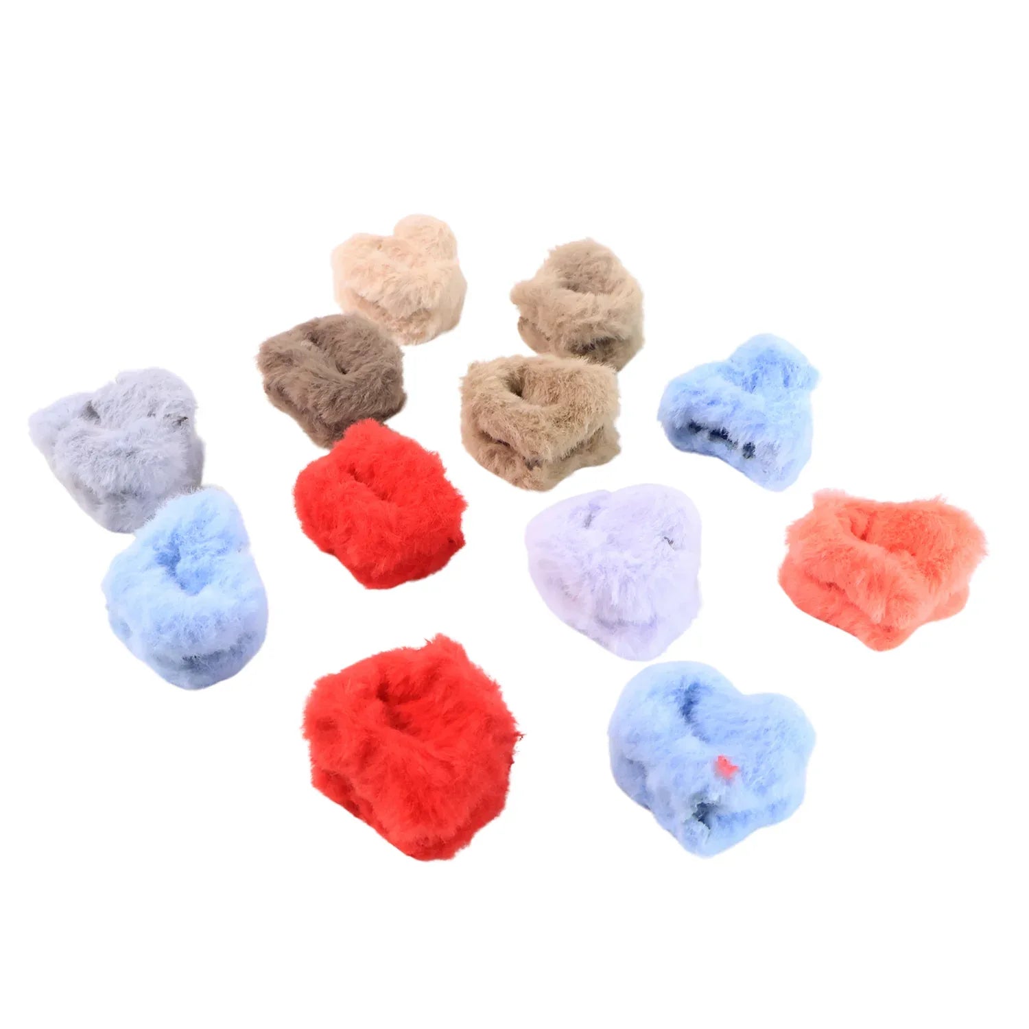 Small Hair Claw Clips Plastic Fluffy Hair Claw Hair Hair Accessories (12 Pcs Set) - Zidbik