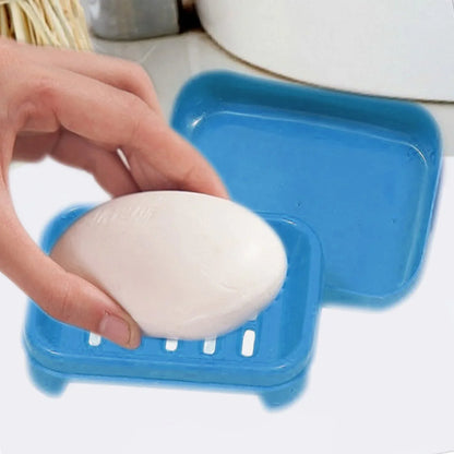 1128 Covered Soap Keeping Plastic Case For Bathroom Use - Zidbik