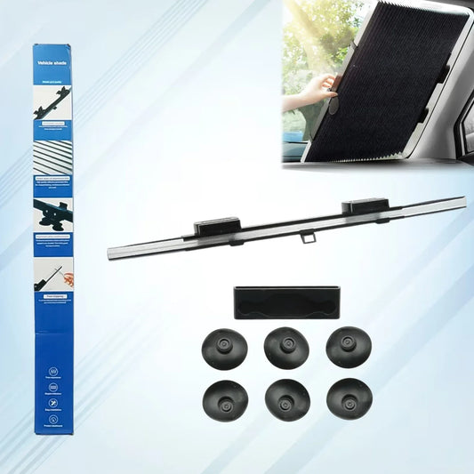 Retractable Long Foldable Windshield Sun Shade For Car (1 Set) - Zidbik