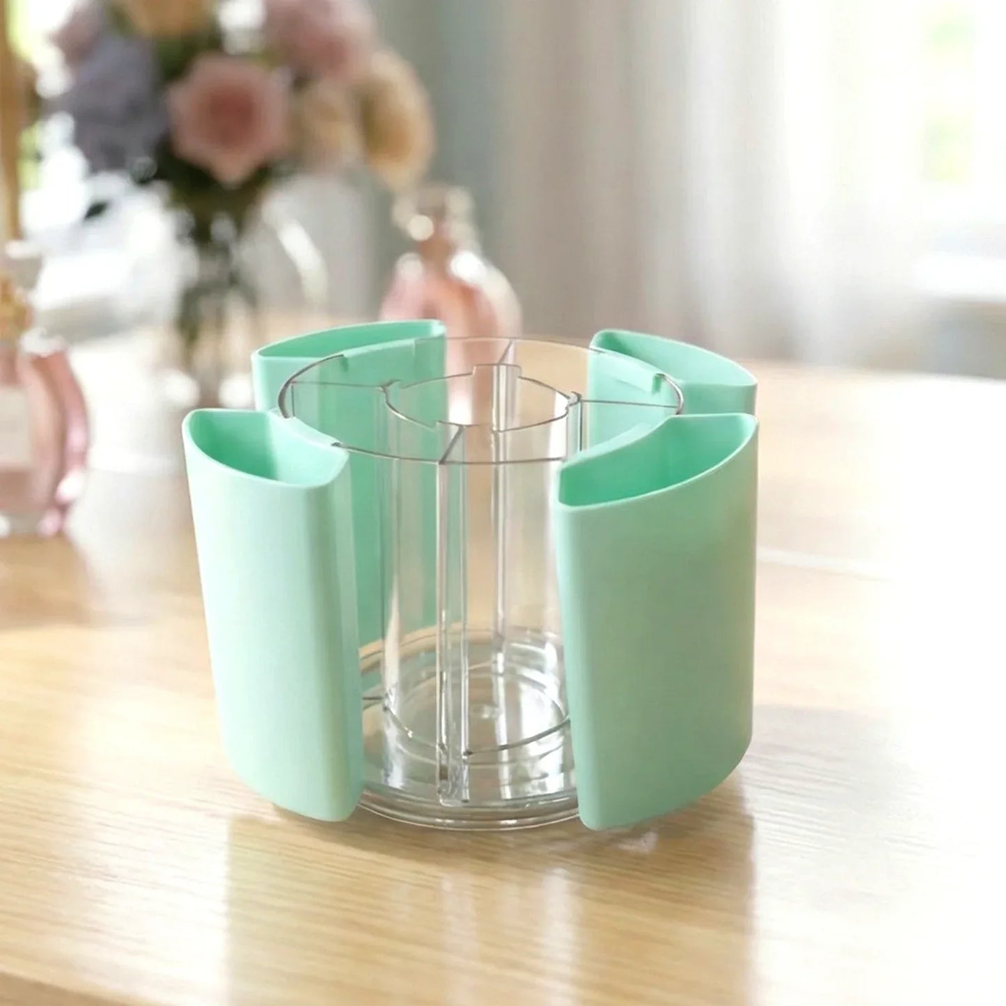 Multipurpose 5 Compartment Rotating Pen Holder (1 Pc) - Zidbik
