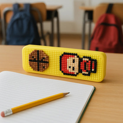 Diy Pixel Art Pen Stand With Building Block Set - Zidbik
