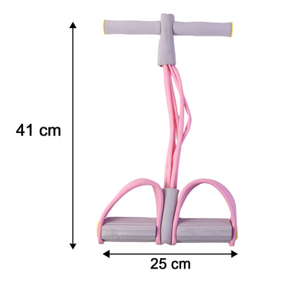 Portable Pull Rope Resistance Exerciser With Foot Pedal Support (1 Pc)