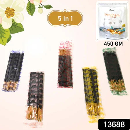 5in1 Pancham Premium Agarbatti Incense Sticks (450 Gm) - Zidbik