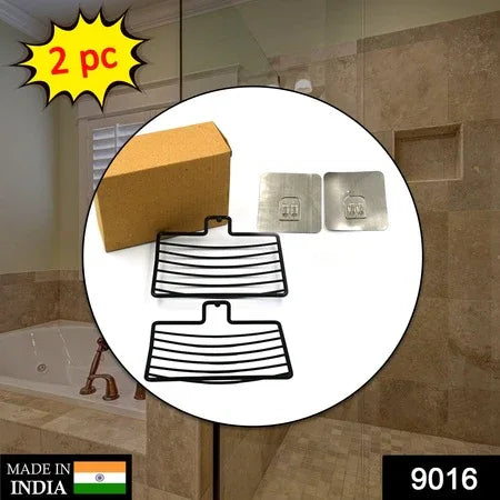 9016 Wall M 2 Pc Soap Rack Used In All Kinds Of Places Household And Bathroom Purposes For Holding Soaps. - Zidbik