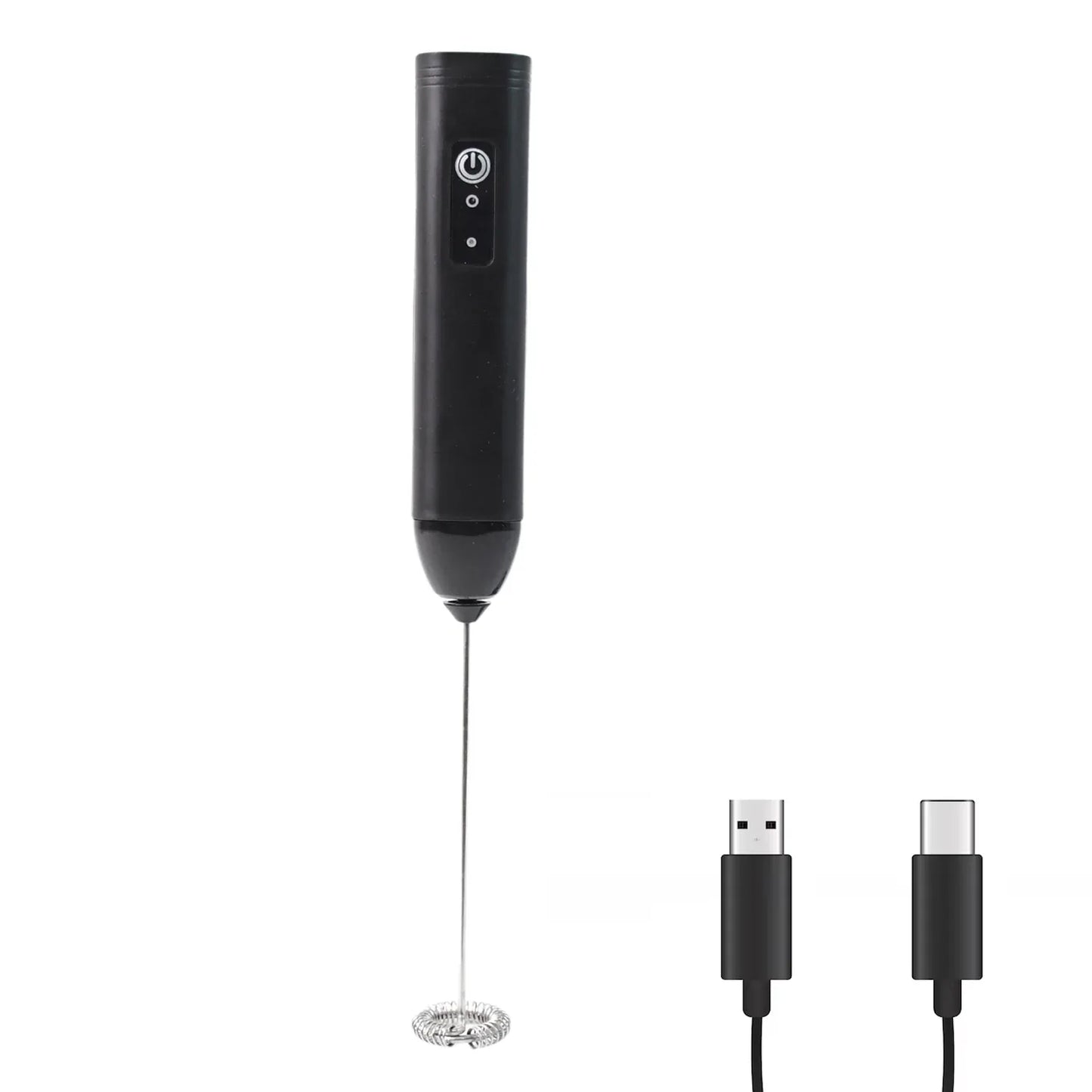 Small Electric Handheld Milk Frother With Stainless Steel Whisk (1 Pc) - Zidbik