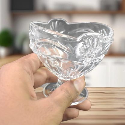 Glass Ice-cream Cup Set Home Kitchen Serving Or Dessert Cup (6 Pcs Set) - Zidbik