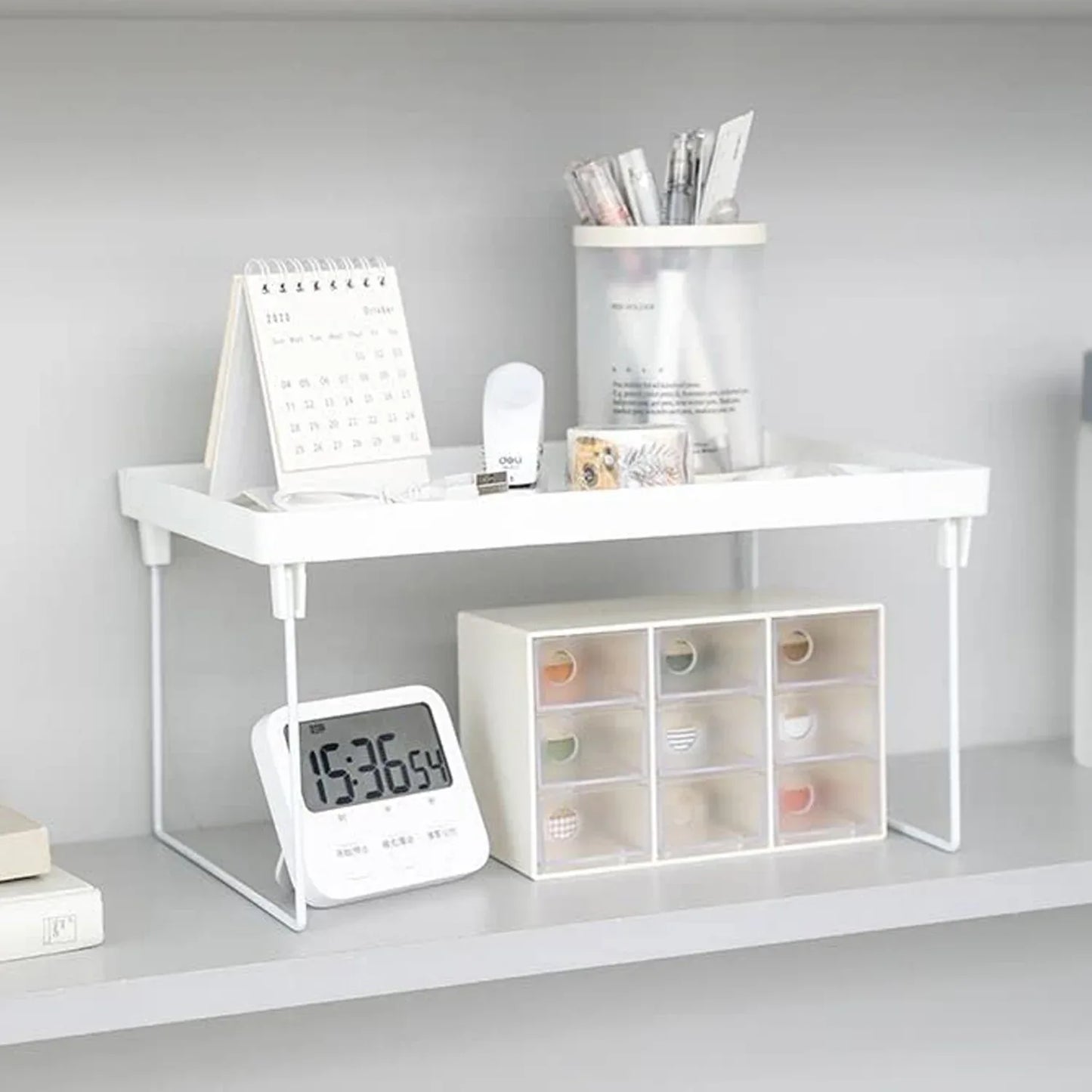 Plastic Bathroom Organizer Kitchen Utility Storage Rack (1 Pc) - Zidbik
