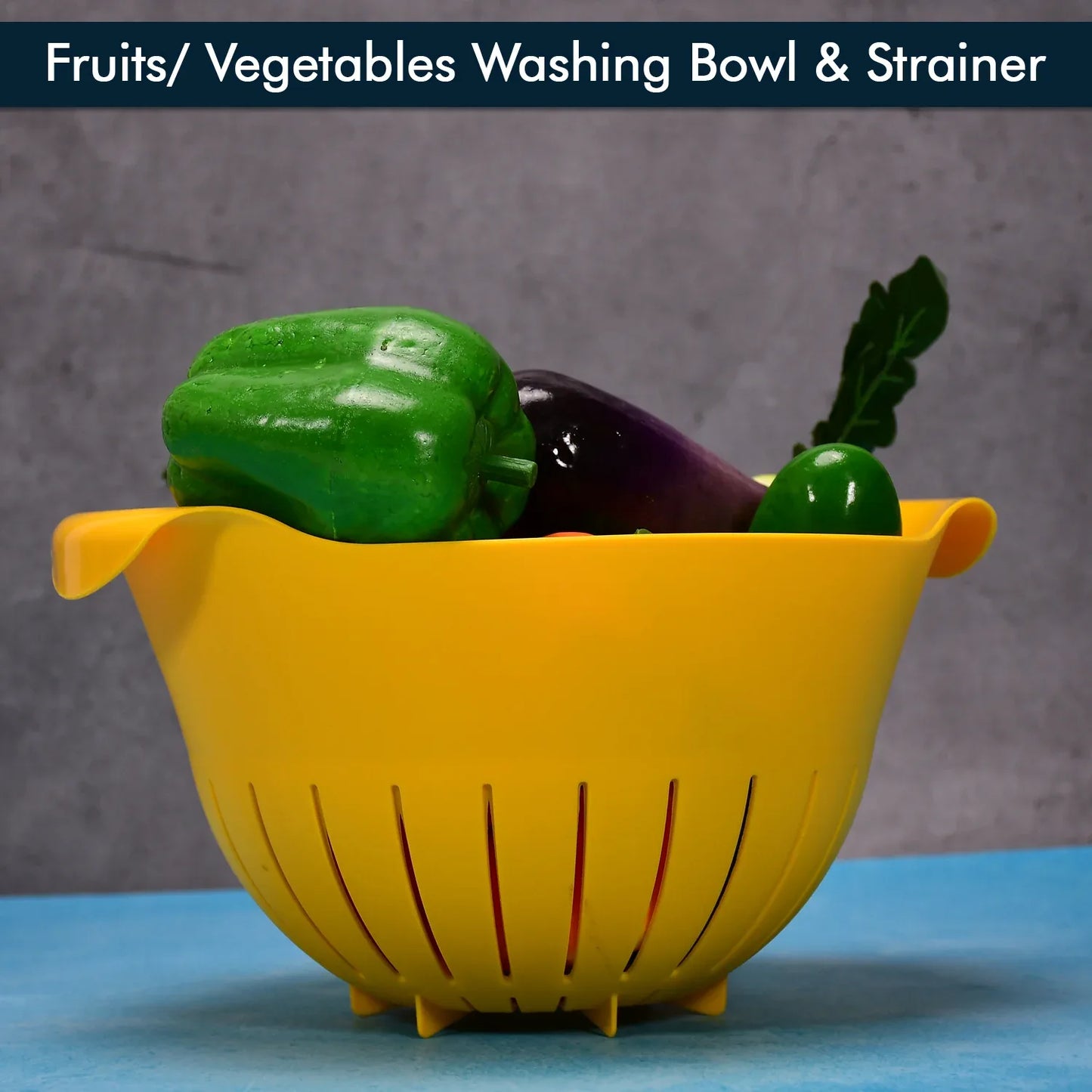 2312 Plastic Fruits Vegetable Noodles Pasta Washing Bowl Strainer - Zidbik
