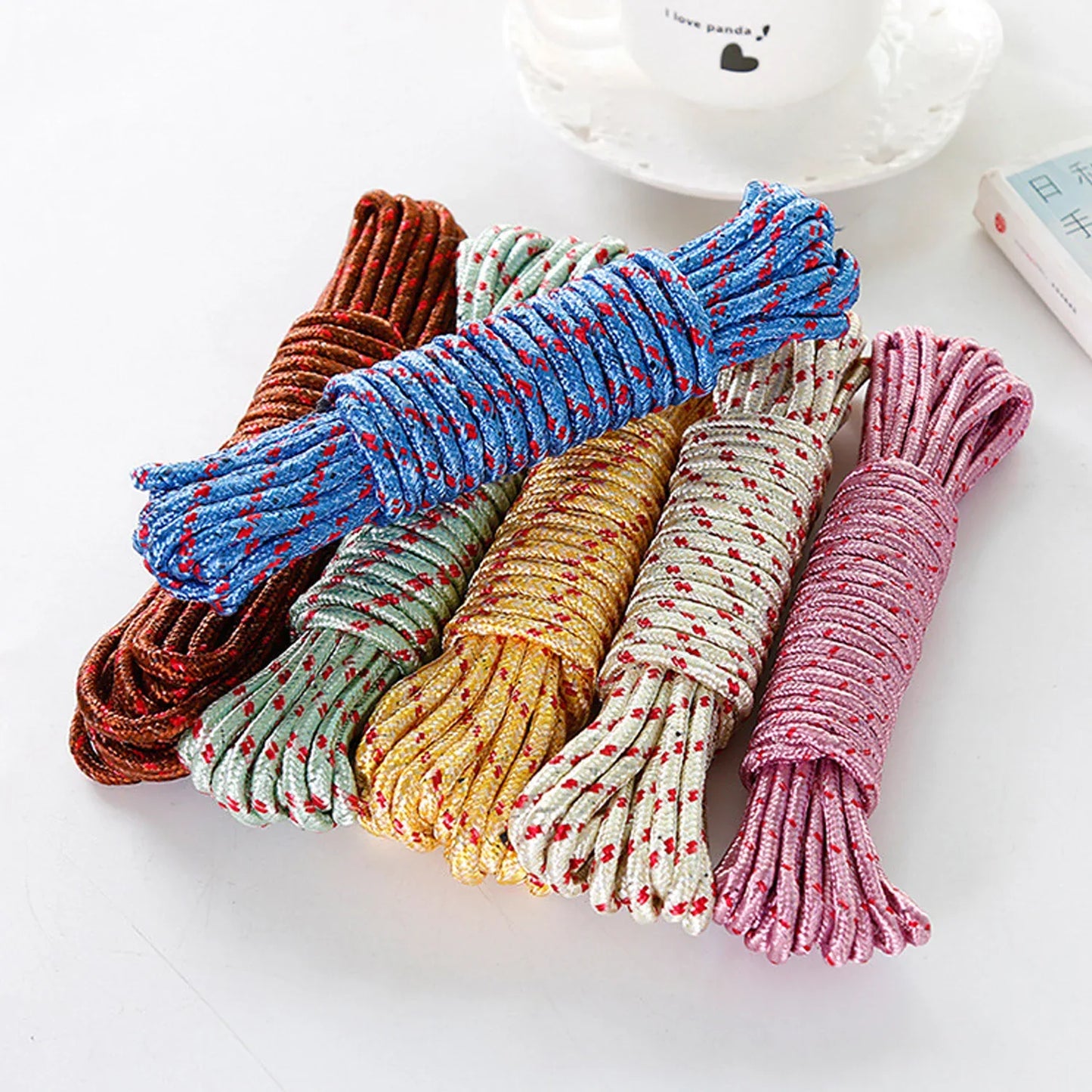 9059 10 Meter Heavy Duty Laundry Drying Clothesline Rope Portable Travel Nylon Cord Sturdy Clothes Line For Outdoor Camping Indoor Crafting Art Projects - Zidbik