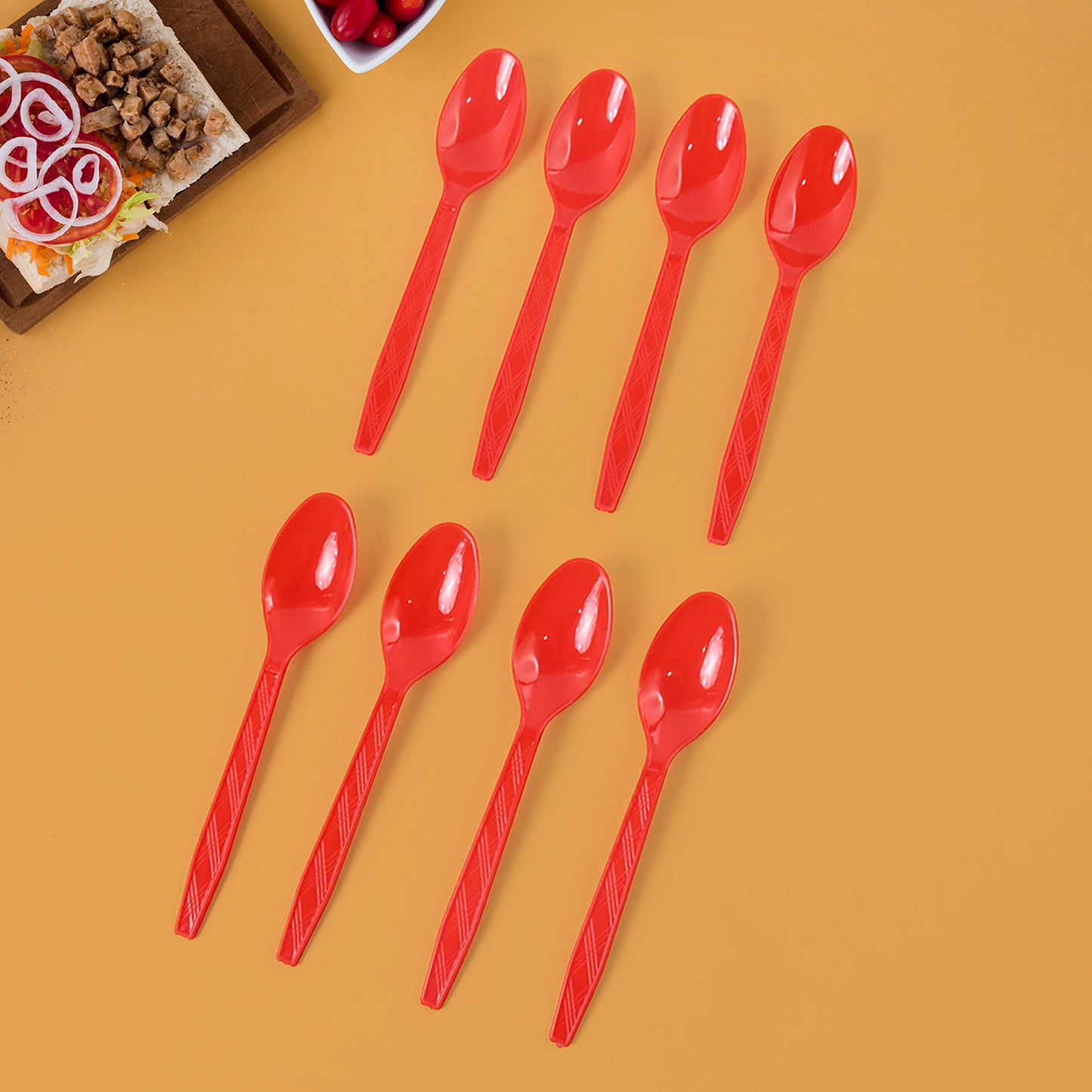 Reusable Home Dining Plastic Spoons (8 Pc) - Zidbik