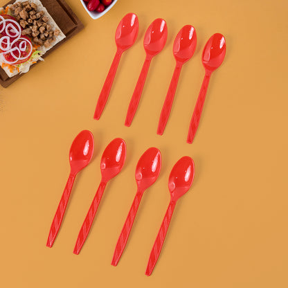 Reusable Home Dining Plastic Spoons (8 Pc) - Zidbik