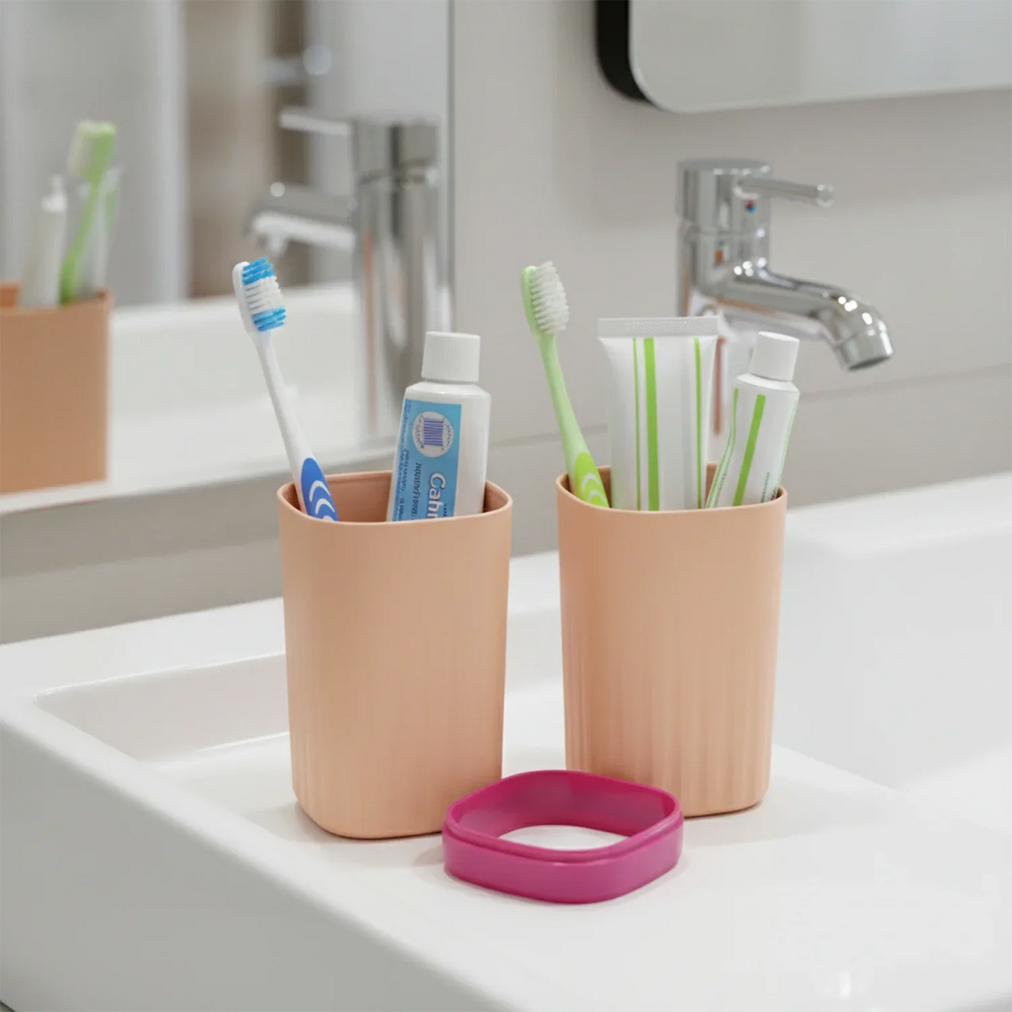 Plastic Hygienic Toothbrush Travel Portable Case (2 Pc) - Zidbik