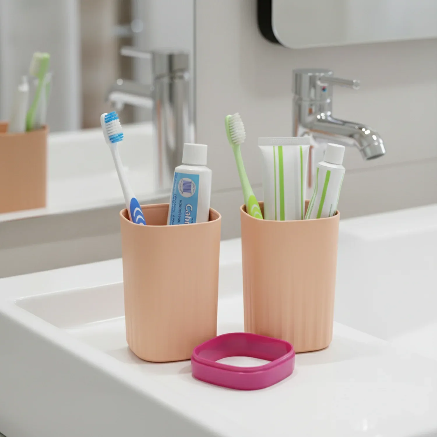 Plastic Hygienic Toothbrush Travel Portable Case (2 Pc) - Zidbik