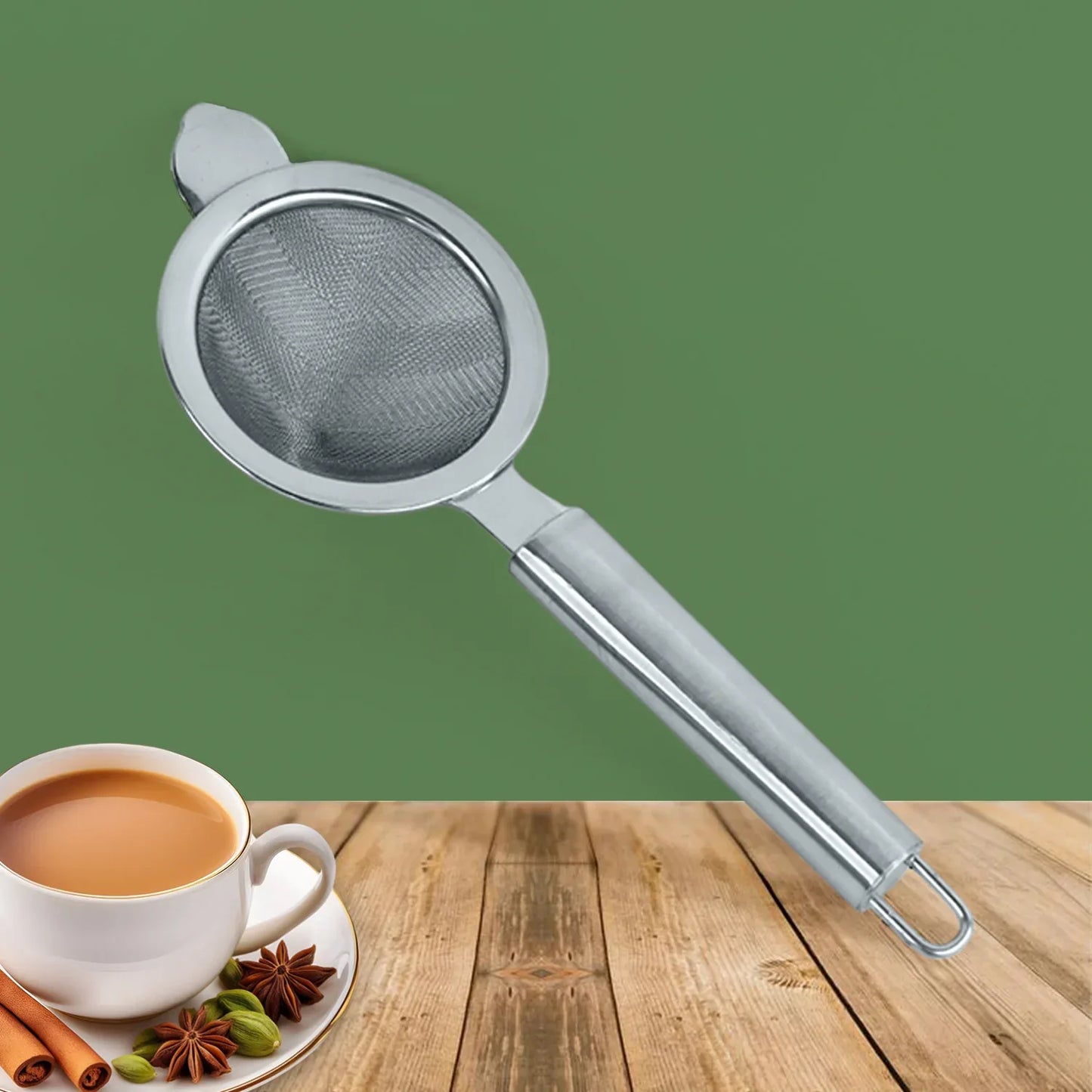 Apex Premium Conical Tea Strainer With Pipe Handle - Zidbik