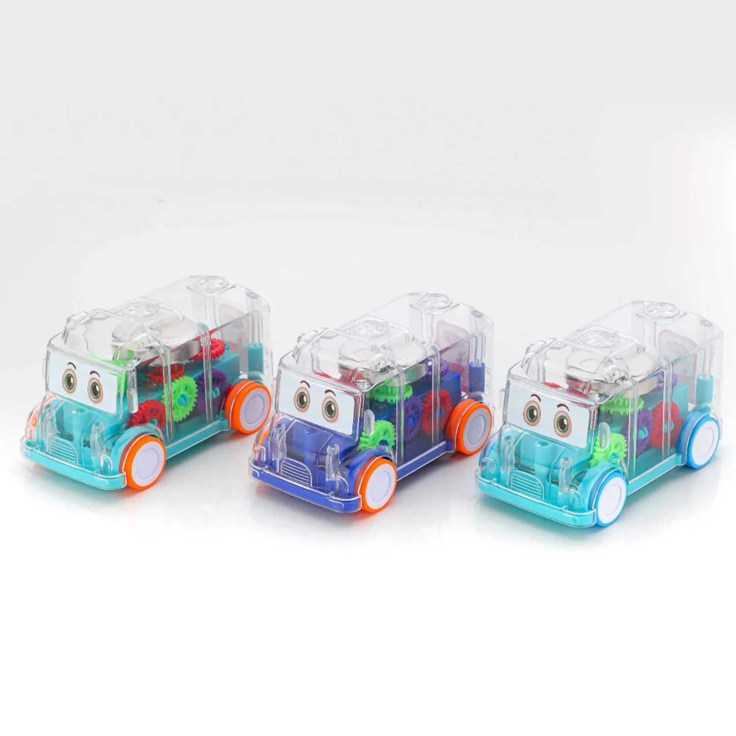 1996 Transparent Musical Mini School Bus Toy For Kids - Zidbik