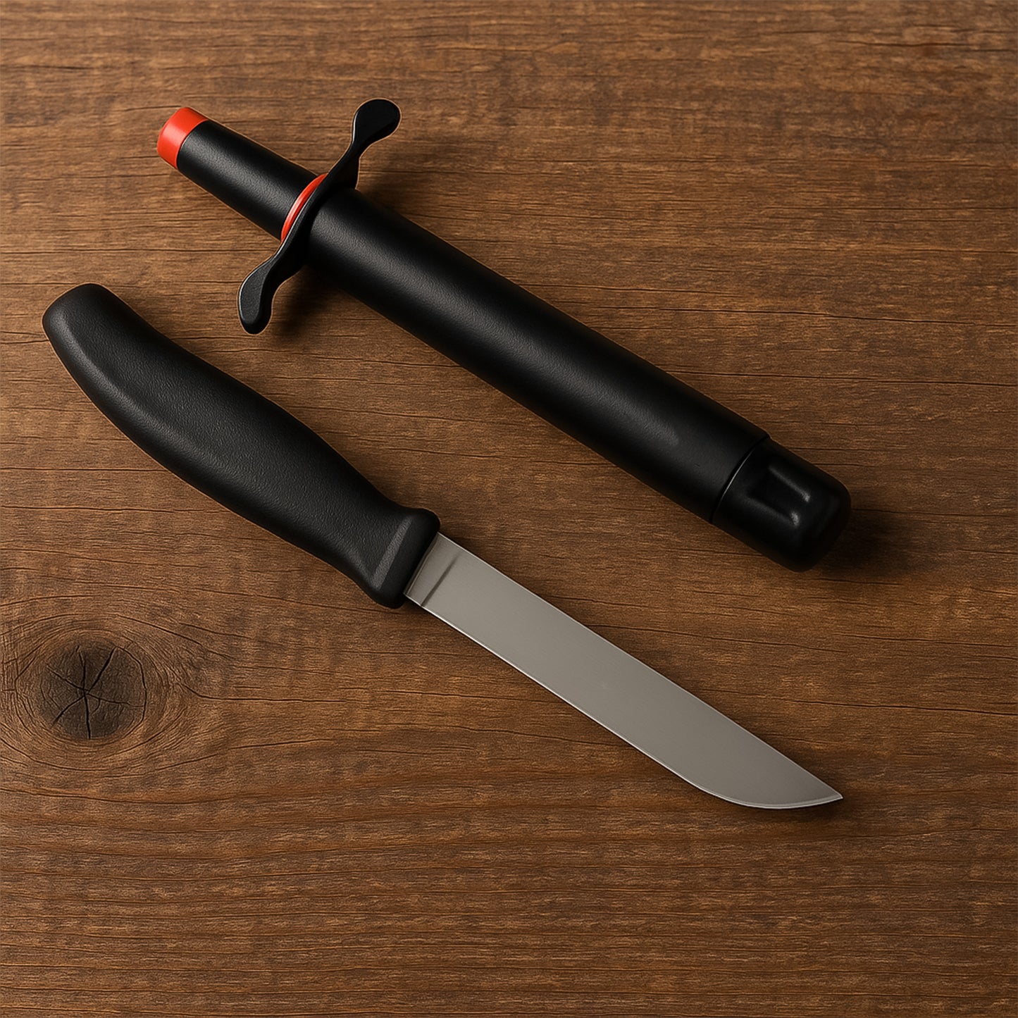 Premium Kitchen Knife With Gas Lighter Combo Set  2 - Zidbik